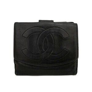 Ega Chanel Cc Logo Leather Bifold #197463C49